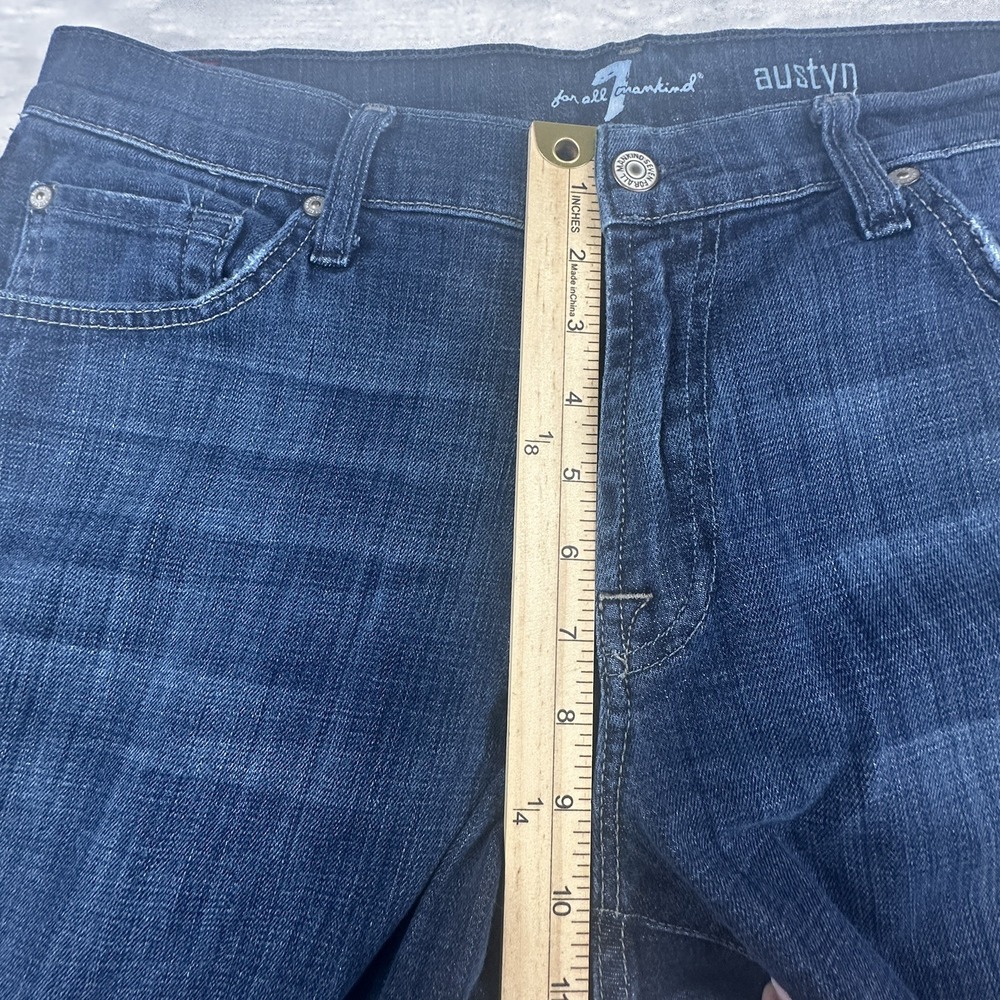 7 For All Mankind Austyn Men's Jeans 33x29 Dark Wash Relaxed Straight Stretch - Picture 9 of 11